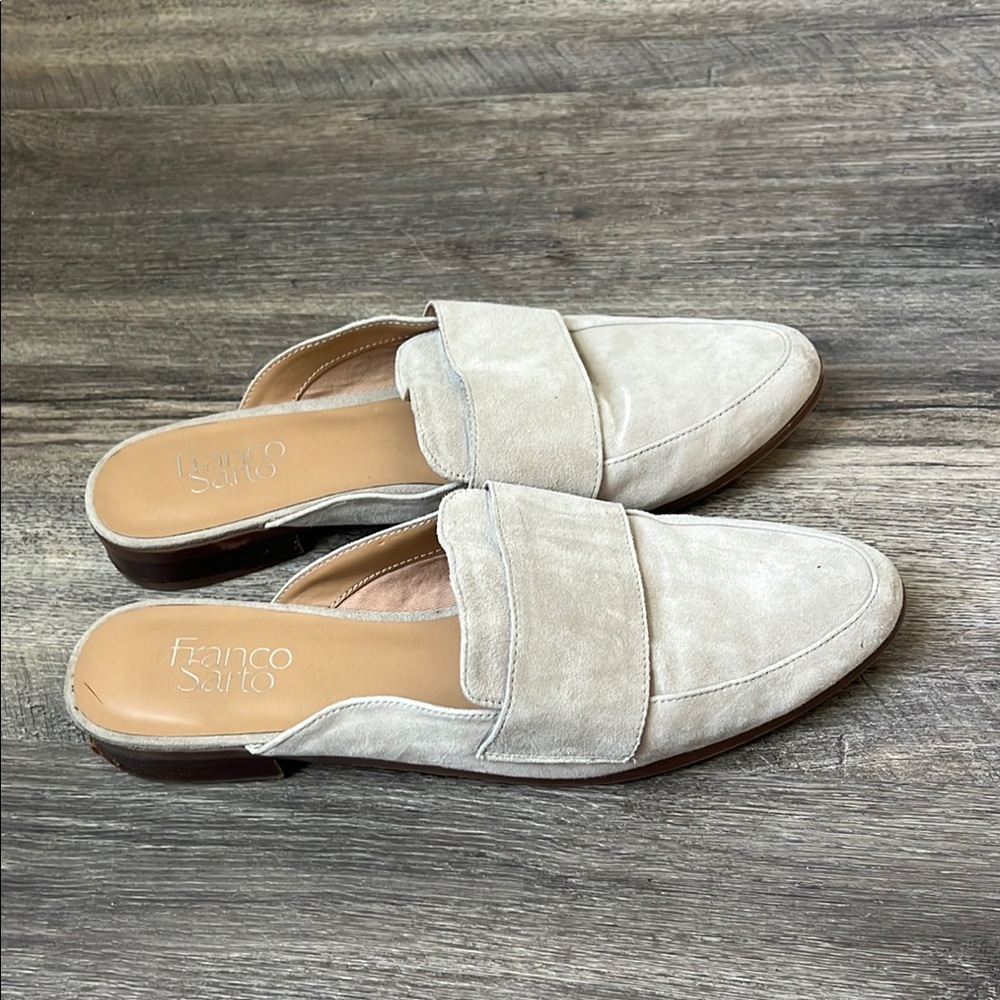 Franco Sarto Women's Suede Mules in Beige